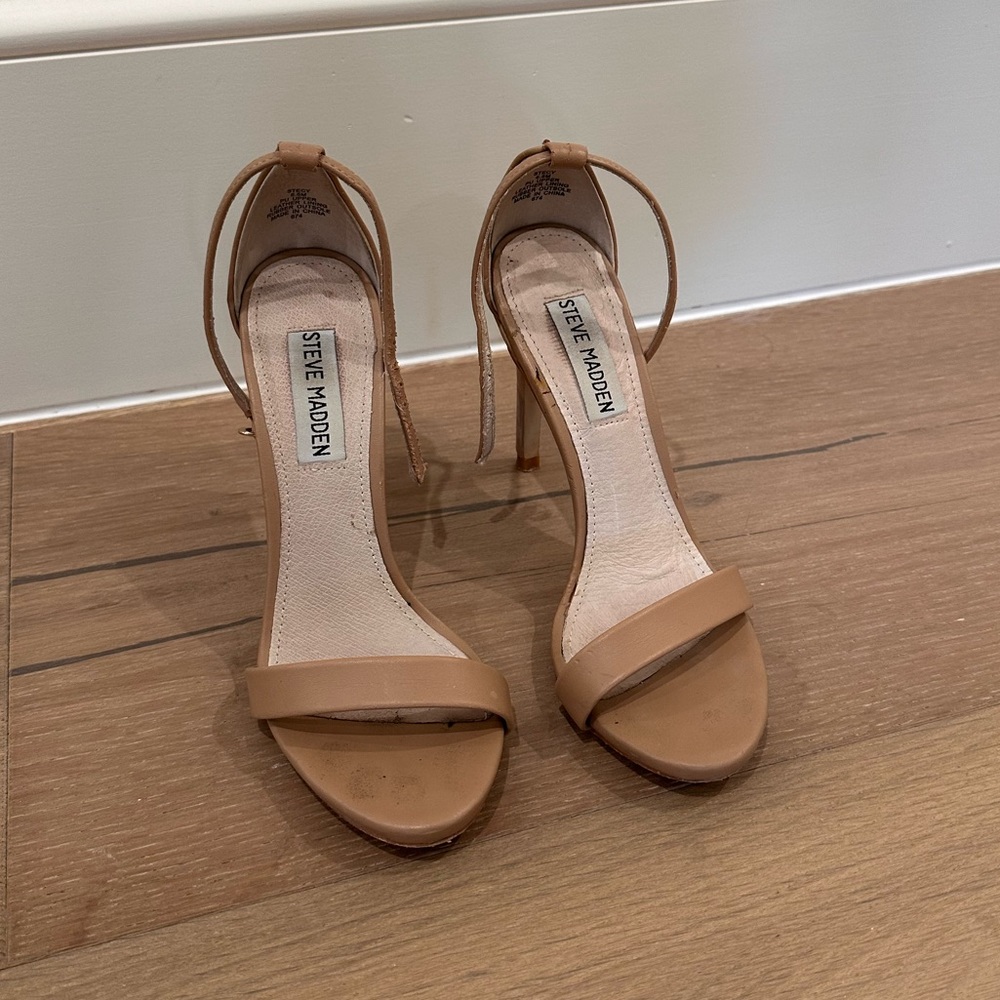 Steve Madden Nude Sandal Heels